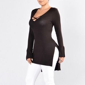 Crossword Sweater - Black